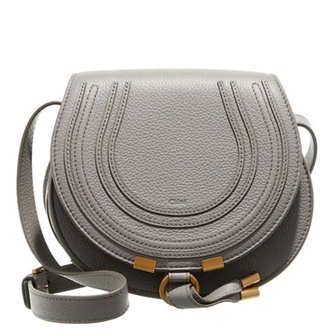 chloe marcie cashmere grey|Marcie saddle bag grained leather .